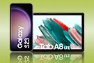 Samsung Galaxy S23 Smartphone (lila) & Samsung Galaxy Tab A8 LTE (pink) bei winario zu gewinnen! gewinnen